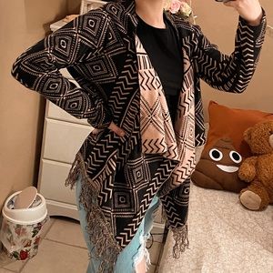 LOVE University Cardigan Scarf-Trim M